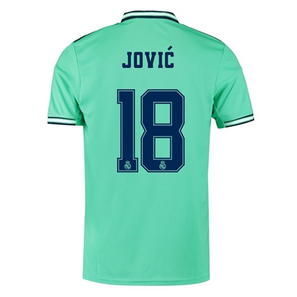 Camiseta Real Madrid NO.18 Jovic 3ª 2019-2020 Verde